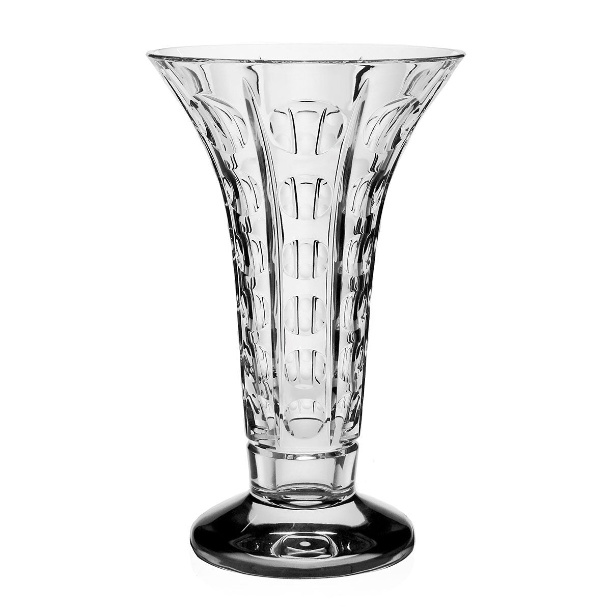 William Yeoward Odette Trumpet Vase 10½" / 26.5cm, handmade crystal, on a white background