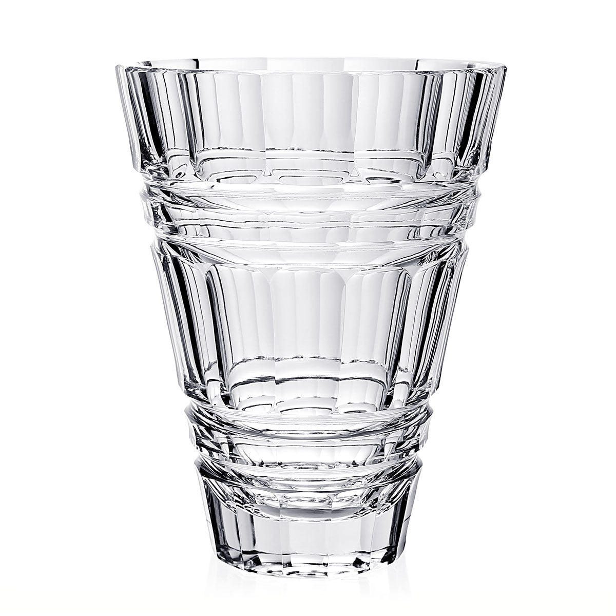 William Yeoward Olivia Vase 12" / 30cm, handmade crystal, on a white background