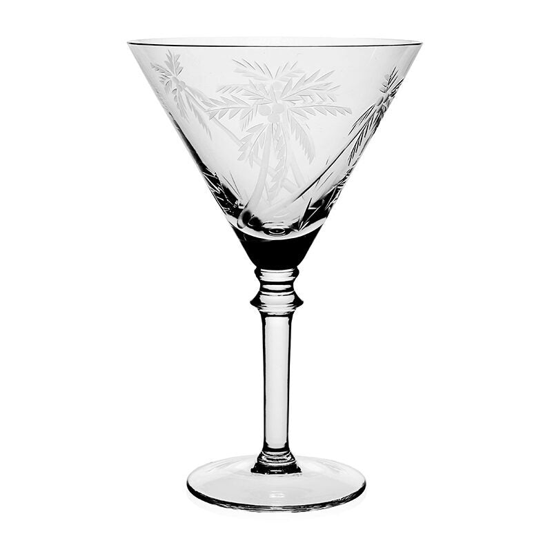 William Yeoward Palmyra Cocktail, handmade crystal, on a white background