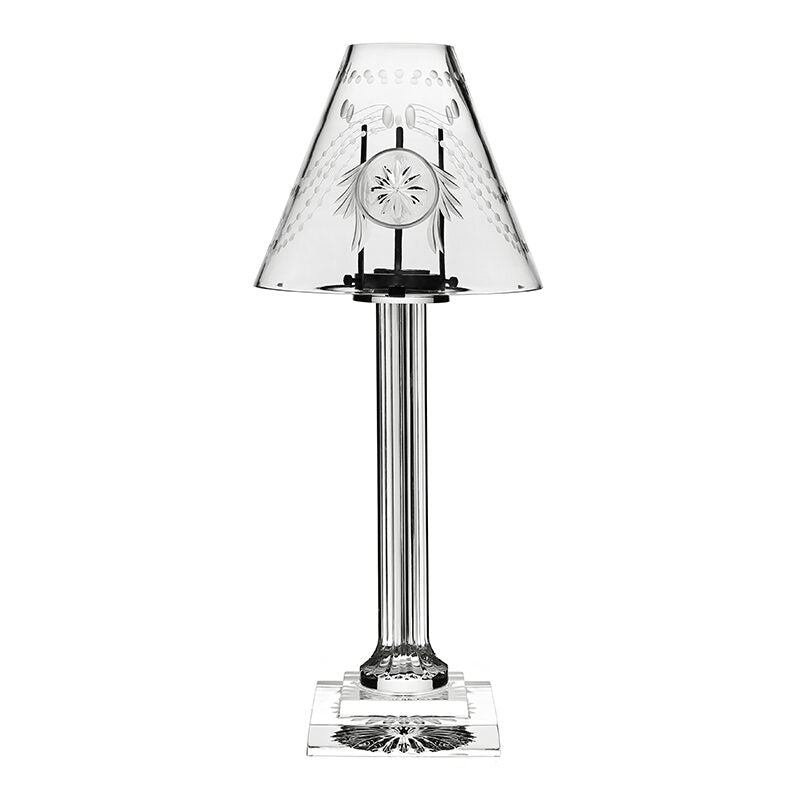 William Yeoward Pearl Candle Lamp 18" / 46cm, handmade crystal, on a white background