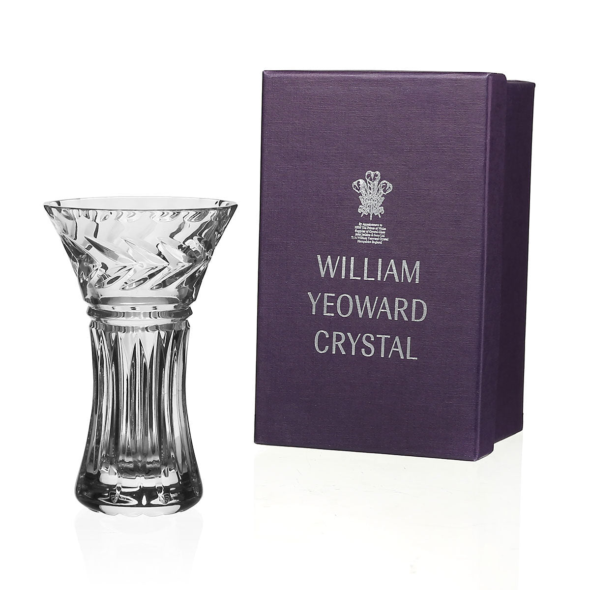 William Yeoward Rosie Posy Vase in Gift Box 4½" / 115mm, handmade crystal, detail view
