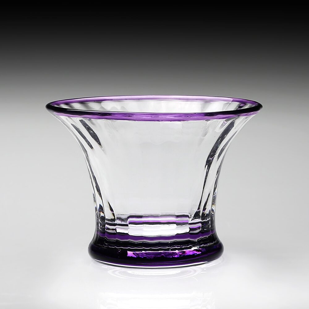 William Yeoward Siena Mini Vase / Sorbet Amethyst in Amethyst, handmade crystal, detail view