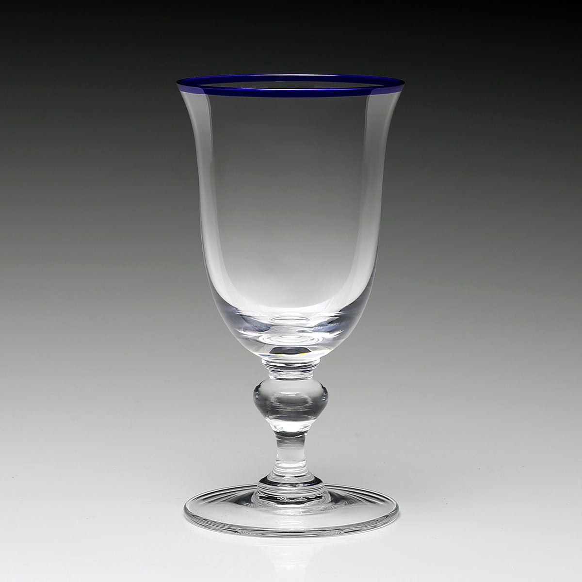 William Yeoward Siena Wine Blue in Blue, handmade crystal, detail view