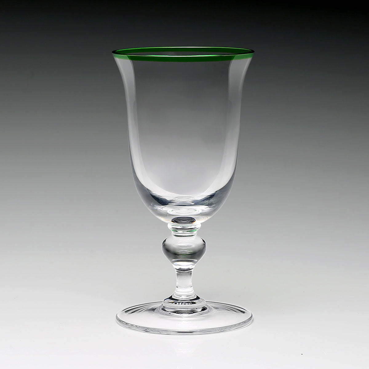 William Yeoward Siena Wine Green in Green, handmade crystal, detail view