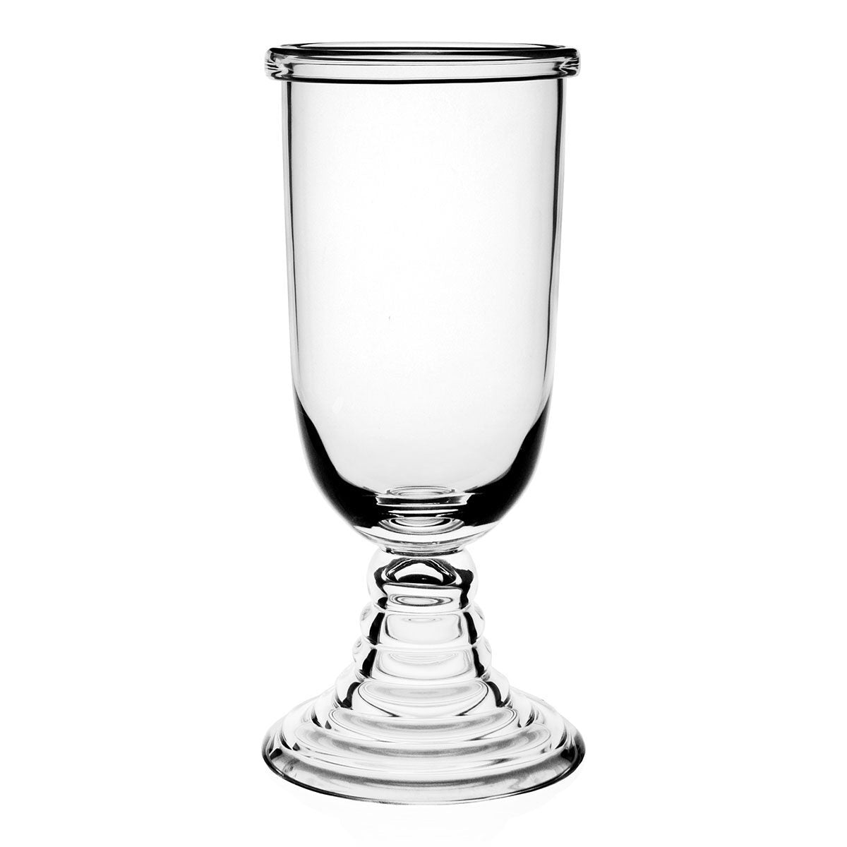 William Yeoward Tilly Footed Hurricane 16" / 40cm, handmade crystal, on a white background
