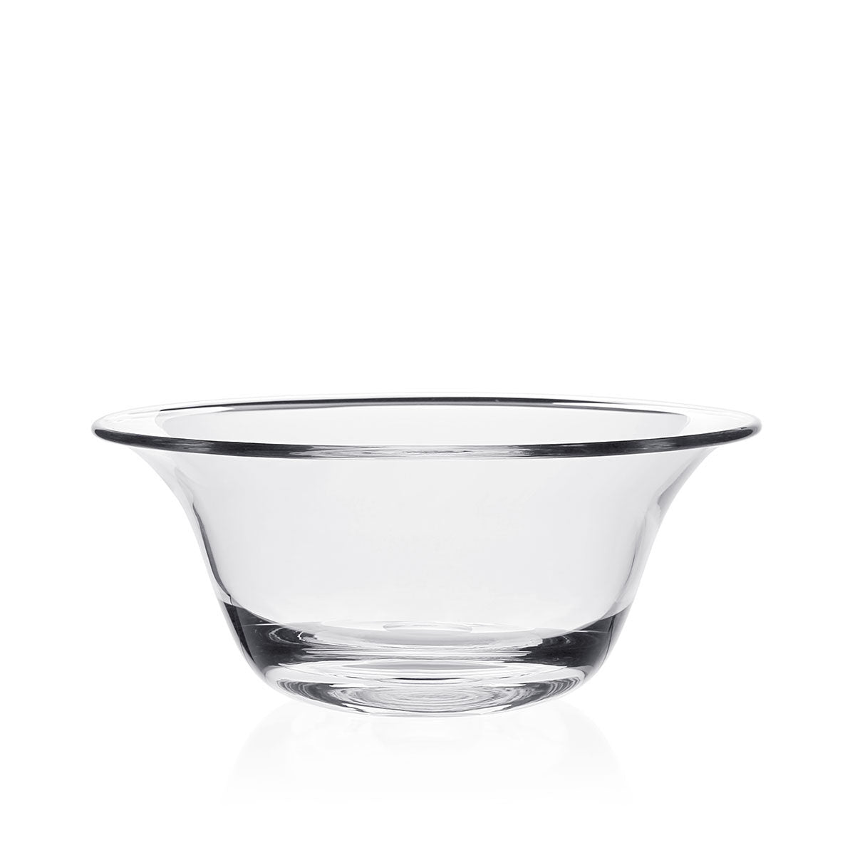 William Yeoward Whitney Salad Bowl 11" / 28cm, handmade crystal, on a white background