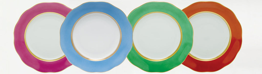 Silk Ribbon Service Plates by Herend