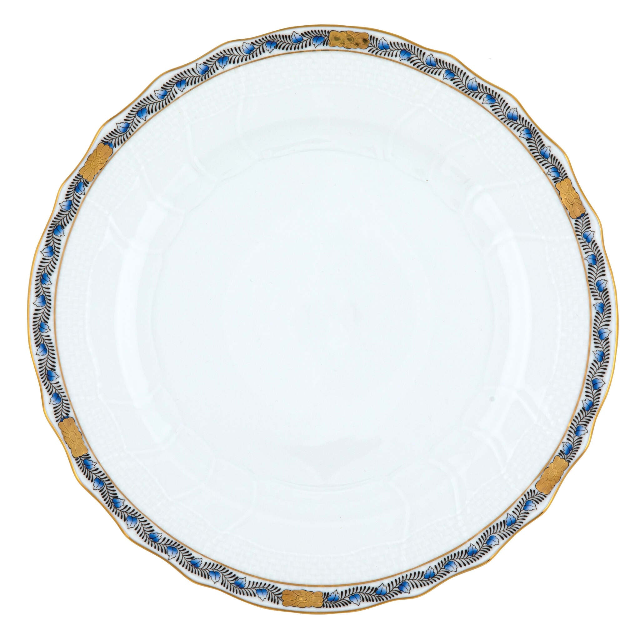 Herend Chinese Bqt Garland Sapphire dinner plate