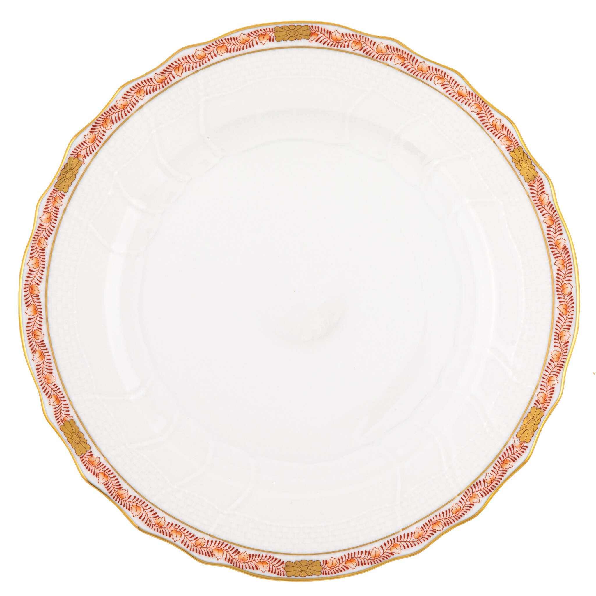 Herend Chinese Bouquet Garland Rust dinner plate