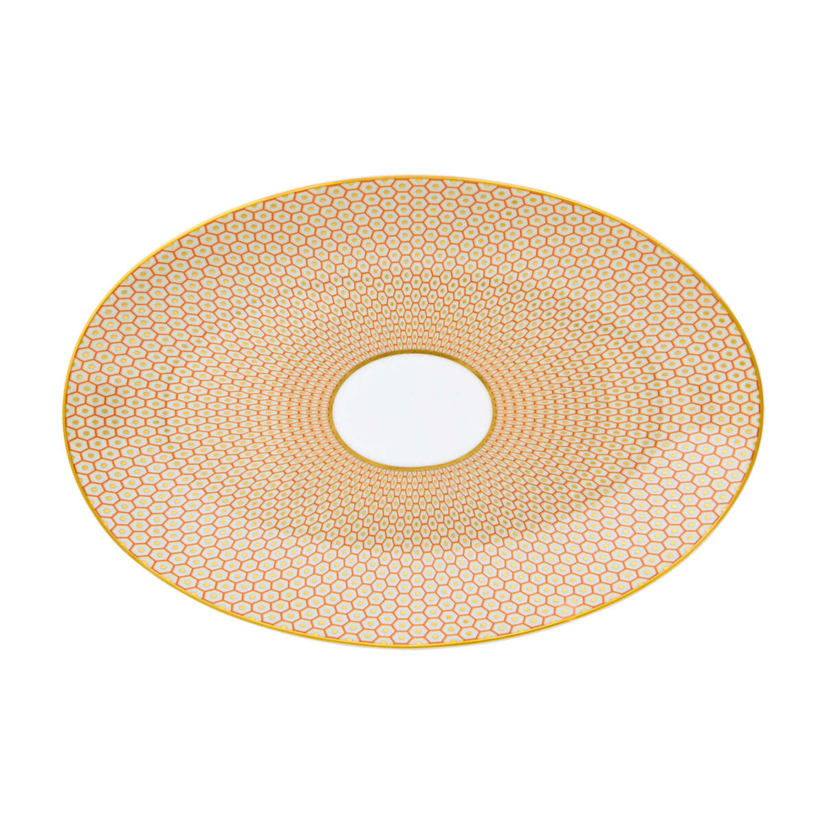 Raynaud Serveware - Raynaud Tresor Orange Platter, 11 3/4 in x 7 3/4 in