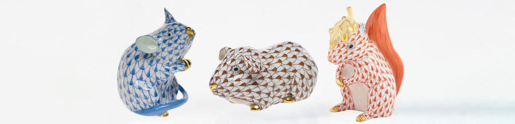 Herend Rodent Figurines
