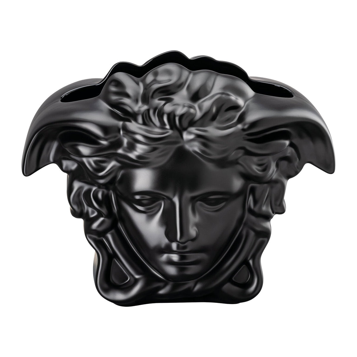 Versace Home Decor - Versace Medusa Grande Vase, 11 3/4 in, Black