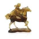 Daum Desert Horseman 75ex Sculpture, handcrafted Daum crystal