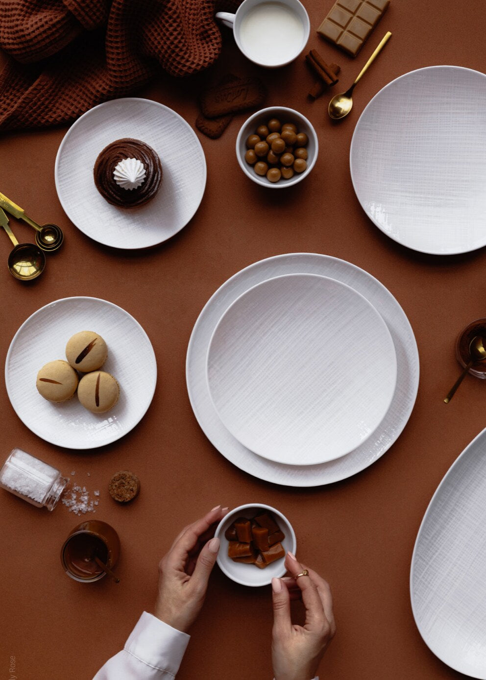 Bernardaud Organza Coupe Service Plate, set of 4