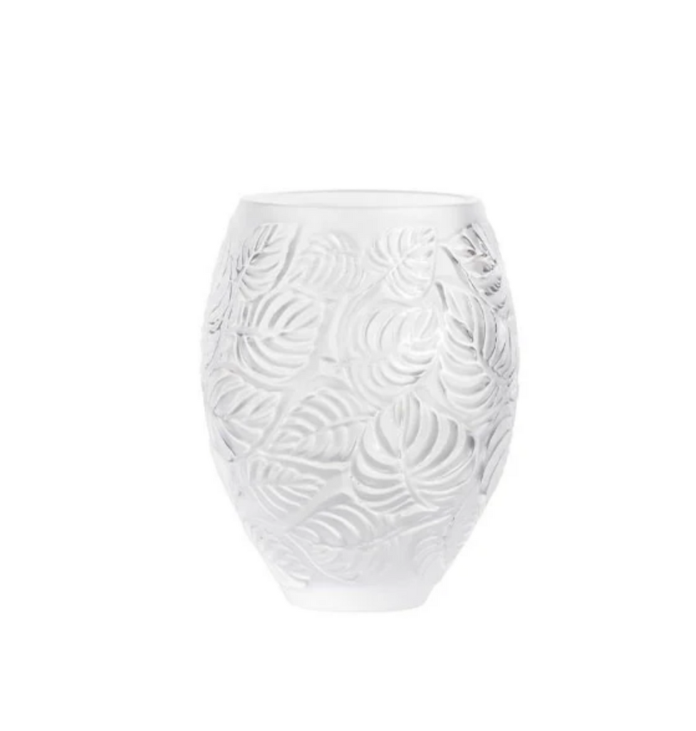 Lalique Feuilles Vase