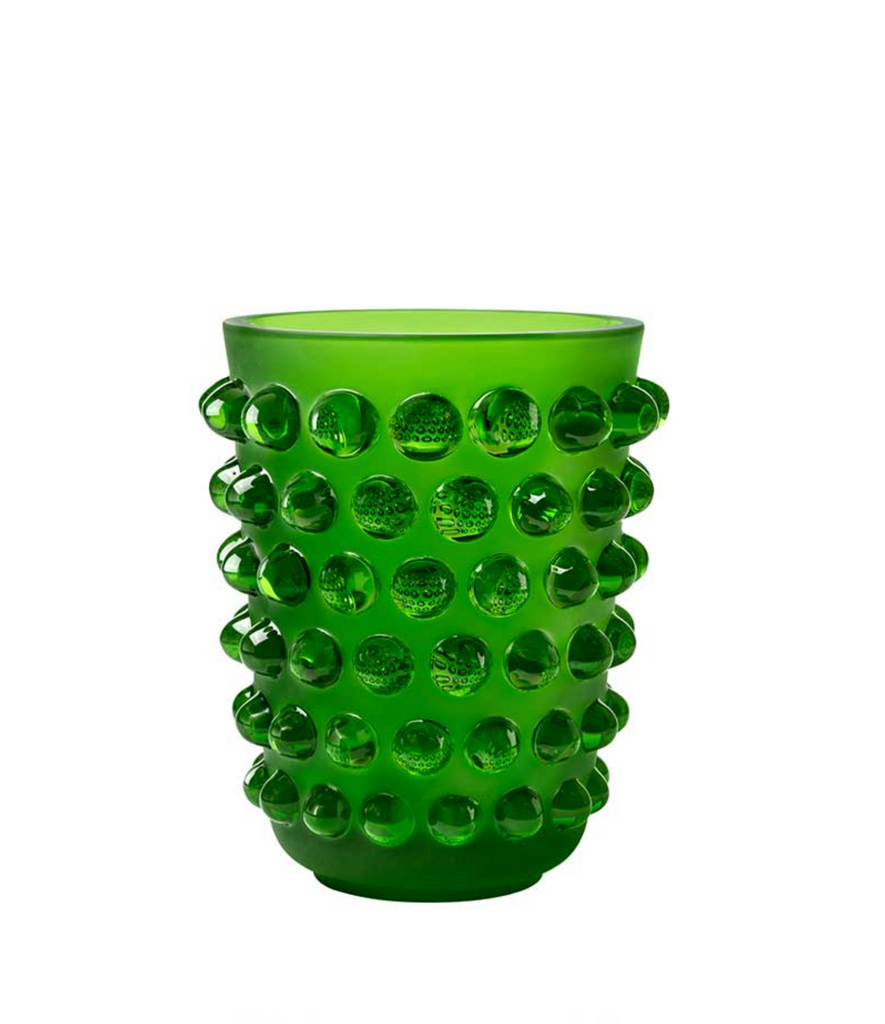 Lalique Mossi Vase, Amazon Green