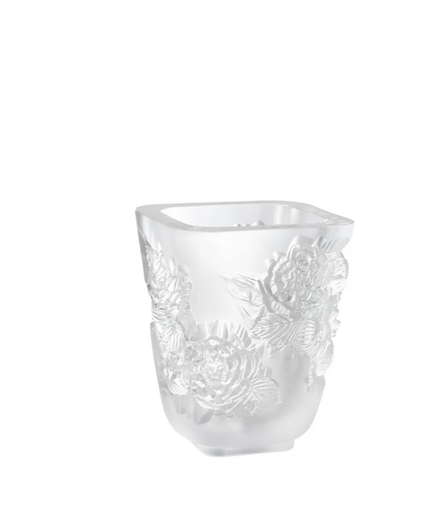 Lalique Pivoines Vase, Small