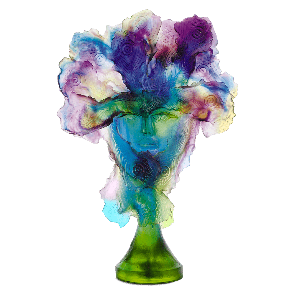 Daum Panoptès Rainbow by Georges Saulterre 8ex Sculpture, handcrafted Daum crystal