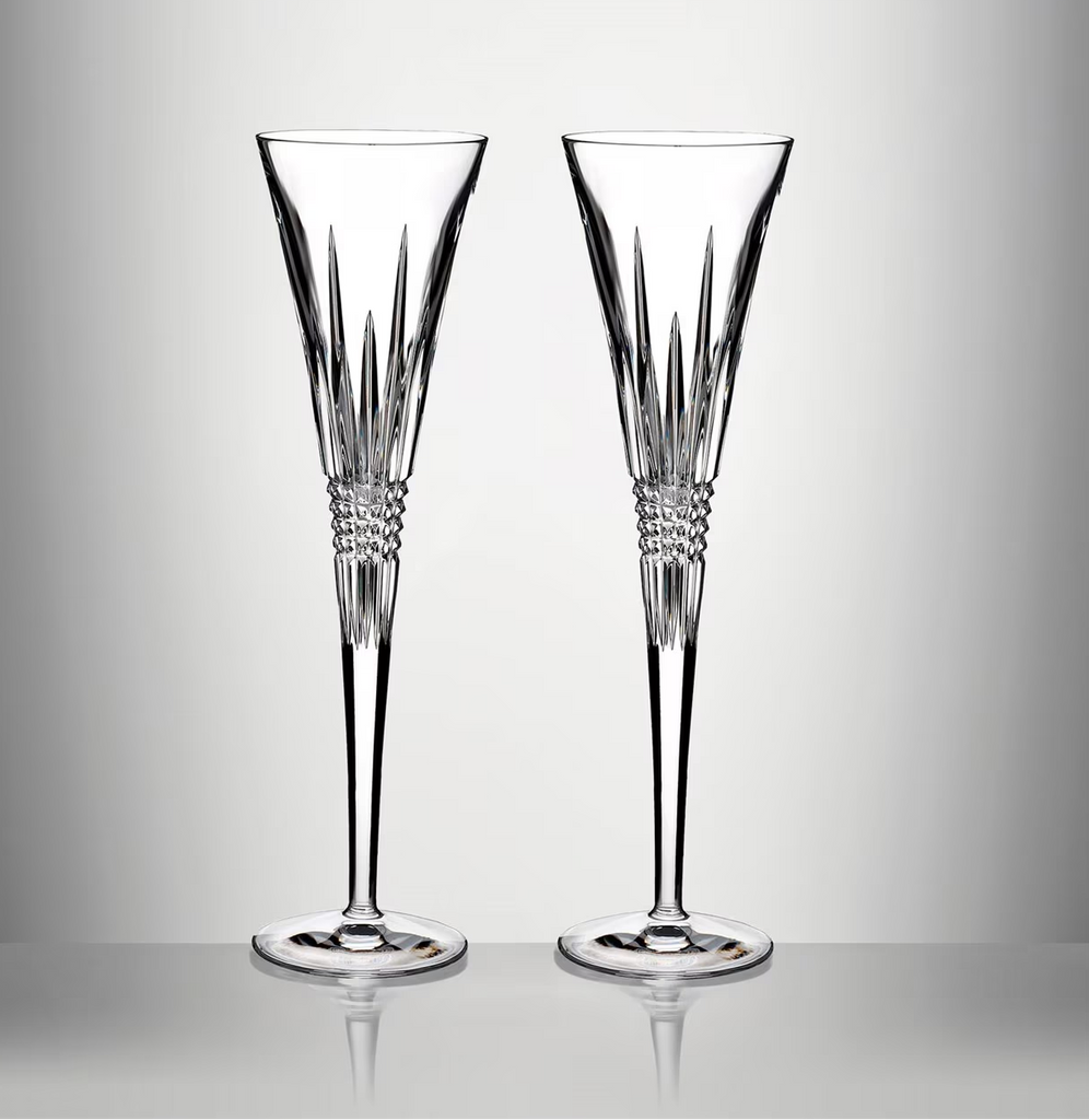 Waterford Lismore Diamond Toasting Flutes