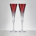 Waterford New Year Celebration Flute Red, Pair