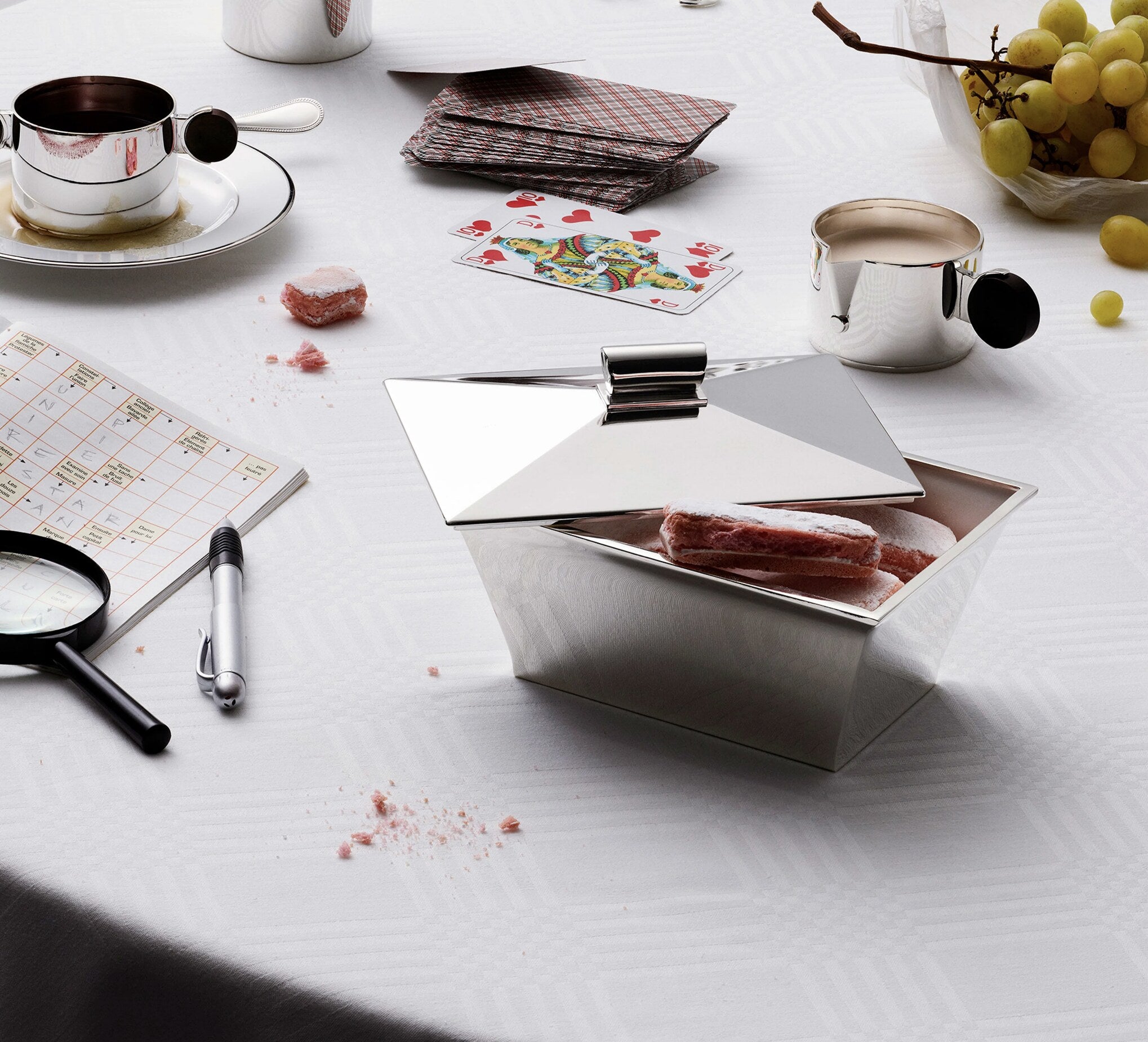 Christofle Fjerdingstad Biscuit Box, Silver-Plated — view 3