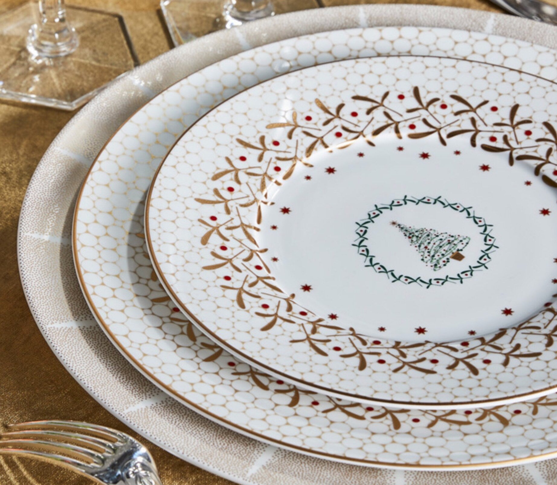 Bernardaud Noël Dinner plate 10.6", set of 4 — view 2
