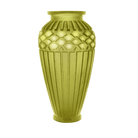 Daum Rythmes Large Vase in Green, handcrafted Daum crystal