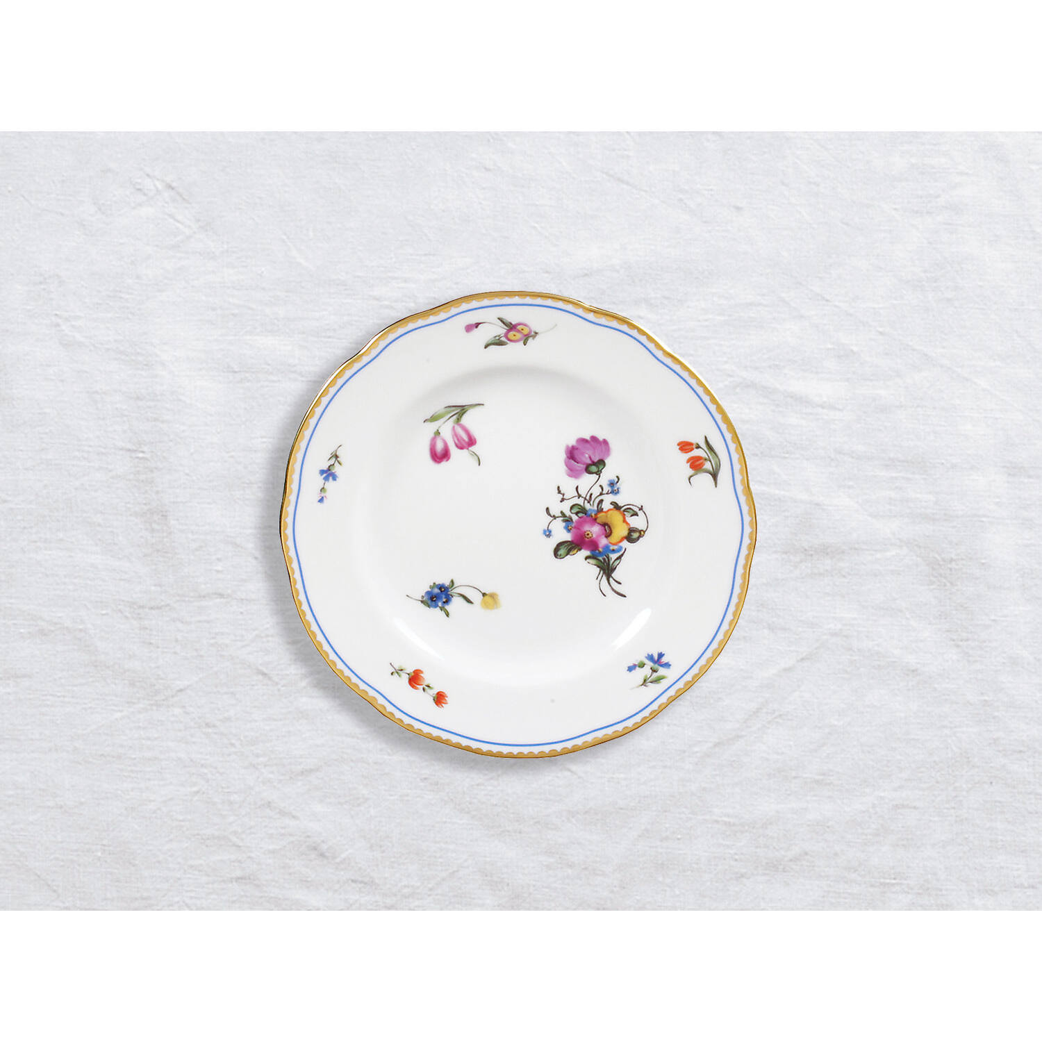 Bernardaud Bread and butter plate 6.3", Limoges porcelain, A la Reine collection, on a white background