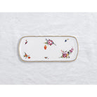Bernardaud Cake platter rectangular 16", Limoges porcelain, A la Reine collection, on a white background