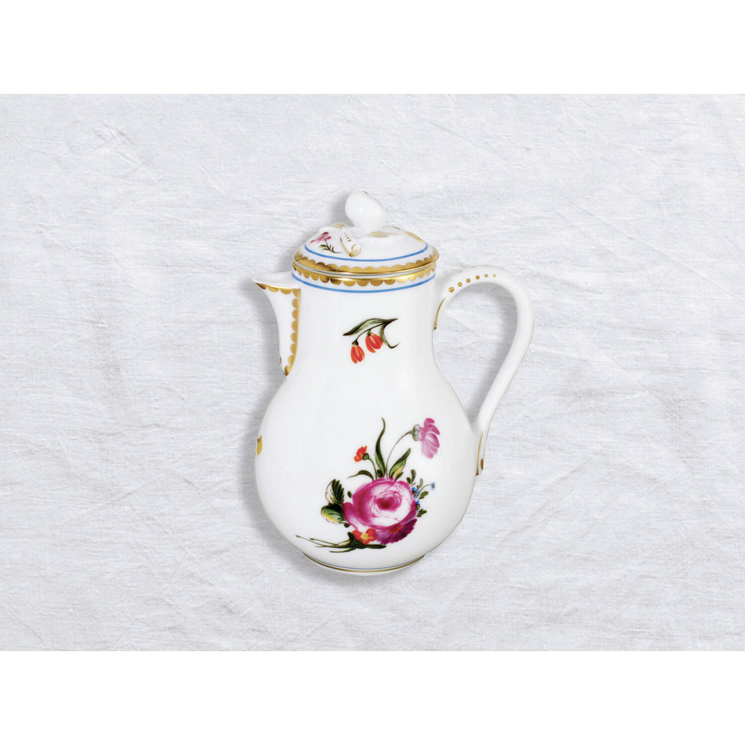 Bernardaud Creamer 8 oz, Limoges porcelain, A la Reine collection, on a white background