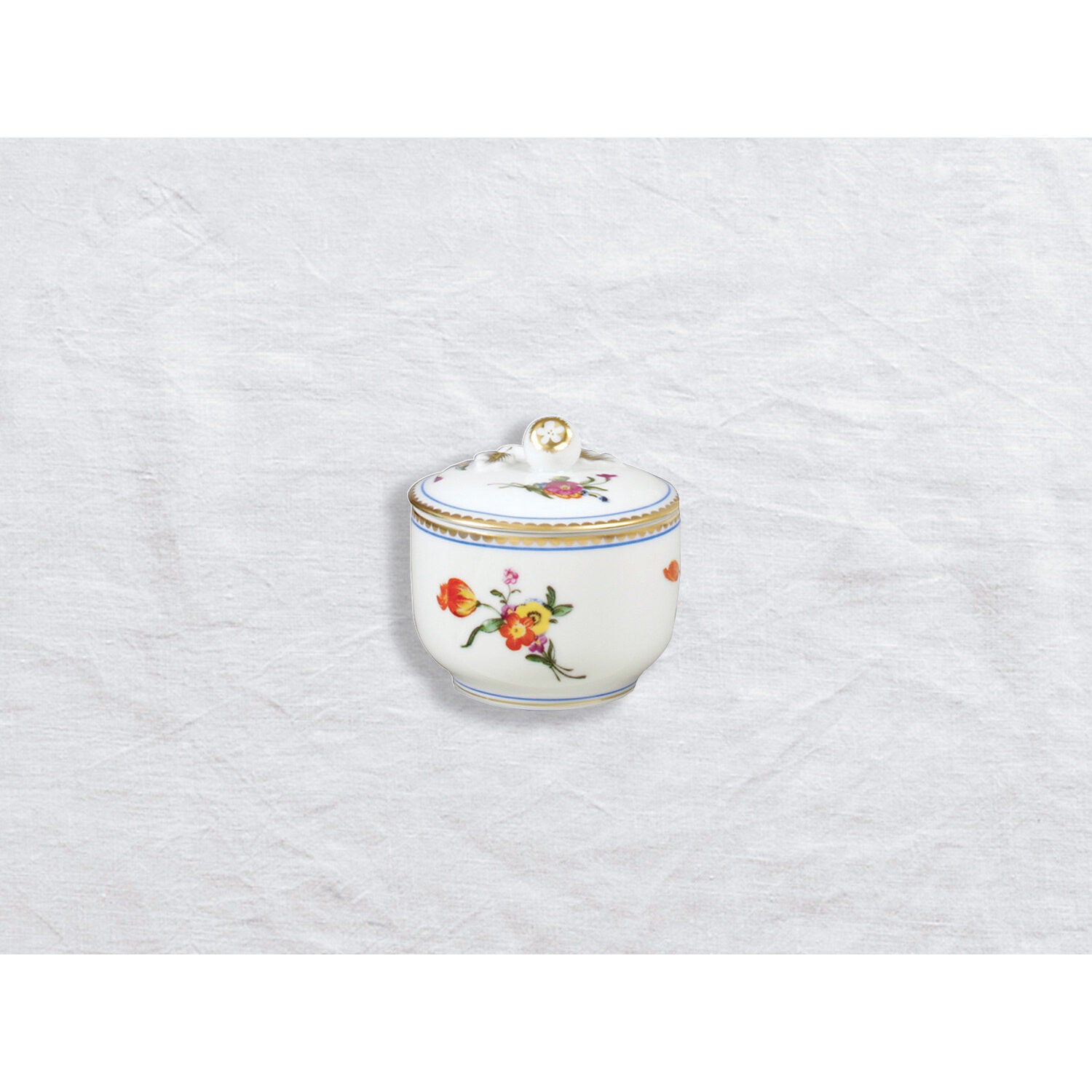 Bernardaud Sugar pot 6.5 oz, Limoges porcelain, A la Reine collection, on a white background