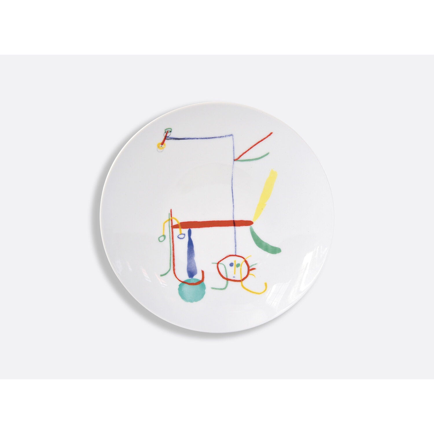 Bernardaud Salad plate 8.5", Limoges porcelain, À Toute Épreuve - Joan Miró collection, on a white background