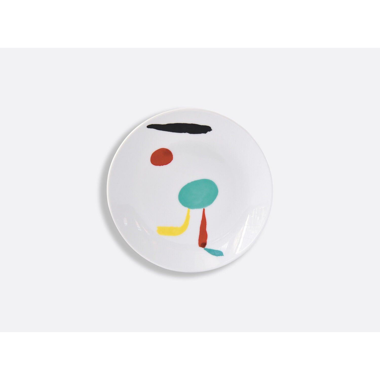 Bernardaud Set of 6 bread and butter plates 5.5", Limoges porcelain, À Toute Épreuve - Joan Miró collection, detail view