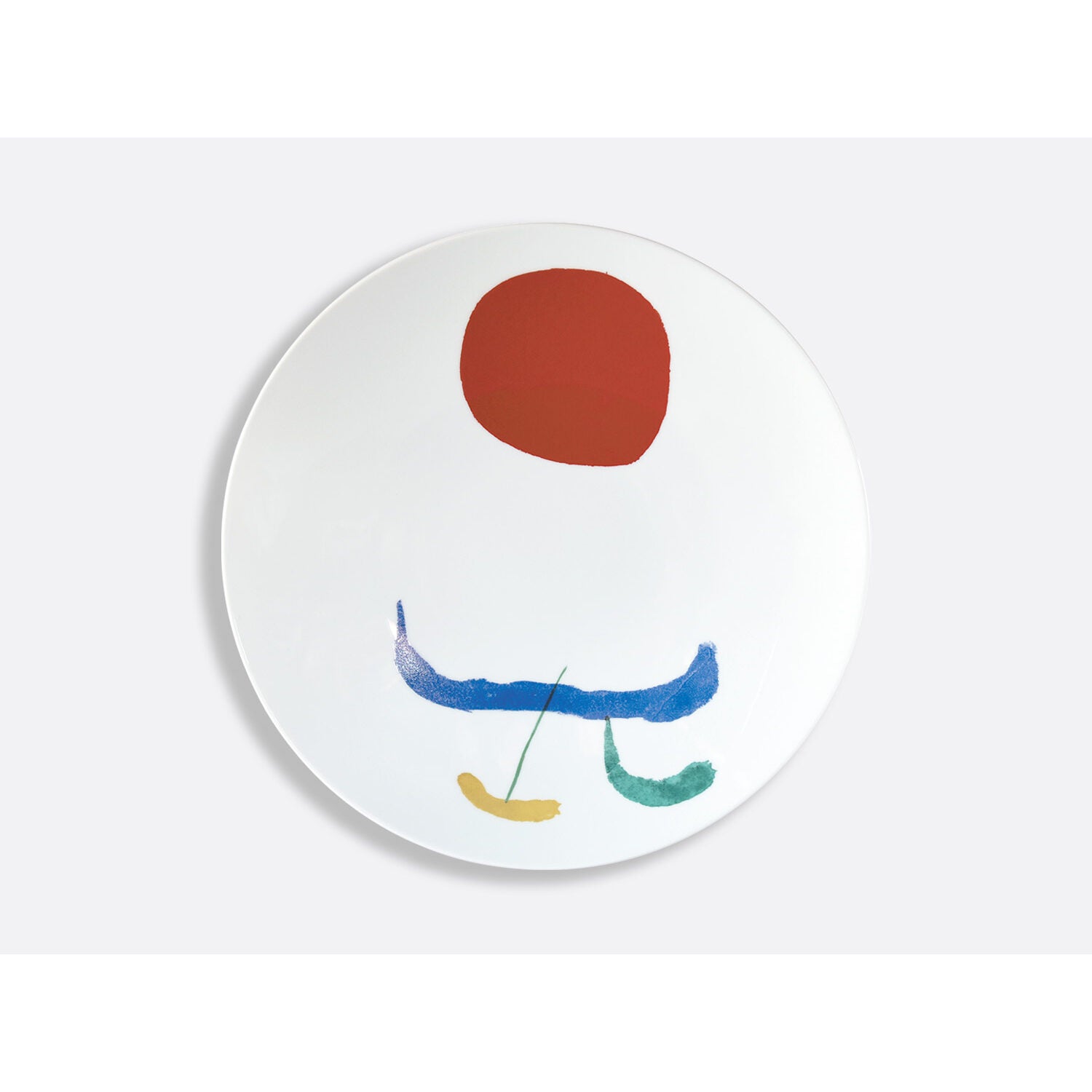 Bernardaud Set of 6 dinner plates 10.6", Limoges porcelain, À Toute Épreuve - Joan Miró collection, detail view