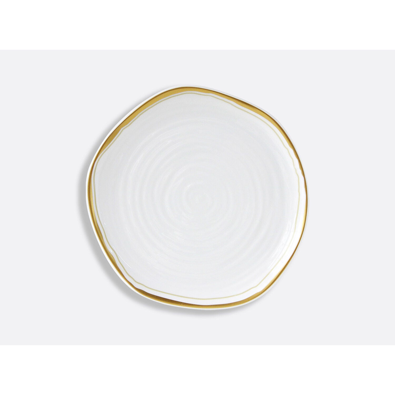 Bernardaud Alveole plate 9.5", Limoges porcelain, Albâtre collection, on a white background