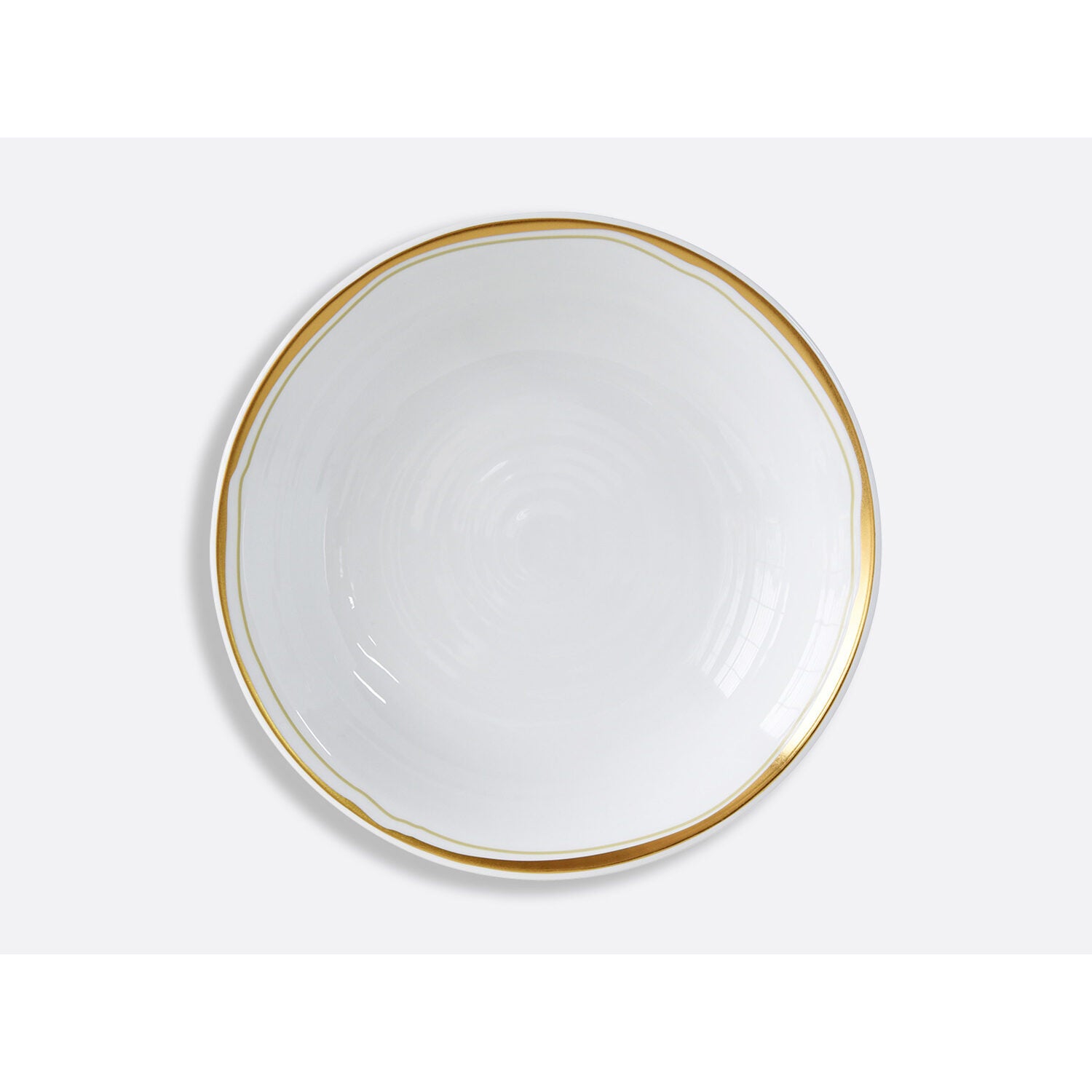 Bernardaud Deep round dish 12", Limoges porcelain, Albâtre collection, on a white background