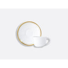 Bernardaud Espresso cup and saucer 2.7 oz, Limoges porcelain, Albâtre collection, detail view