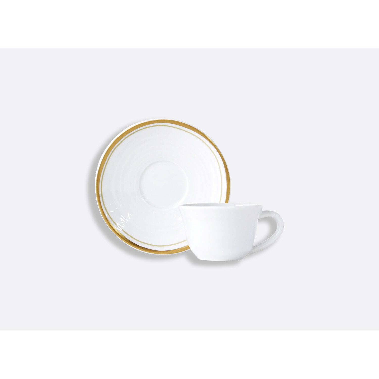Bernardaud Espresso cup and saucer 2.7 oz, Limoges porcelain, Albâtre collection, detail view