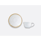Bernardaud Espresso cup and saucer 2.7 oz, Limoges porcelain, Albâtre collection, on a white background