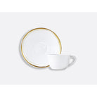 Bernardaud Tea cup and saucer 7 oz, Limoges porcelain, Albâtre collection, detail view