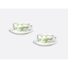 Bernardaud Breakfast cup and saucer 8.5 oz, Limoges porcelain, Albertine collection, detail view