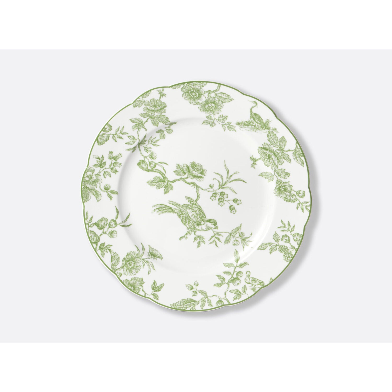 Bernardaud Dinner plate 10.5", Limoges porcelain, Albertine collection, on a white background