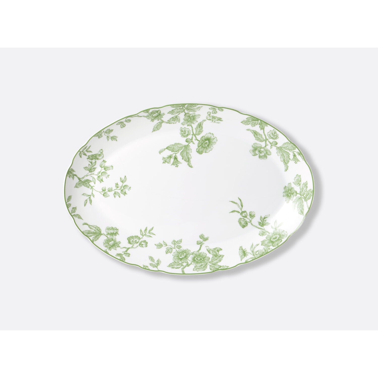 Bernardaud Oval platter 13", Limoges porcelain, Albertine collection, on a white background