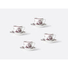 Bernardaud Moka cup and saucer gift box 2 oz Albertine Prune, Limoges porcelain, Albertine Plum collection, detail view