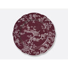 Bernardaud Service plate 11.4" colored background Albertine Prune, Limoges porcelain, Albertine Plum collection, on a white background