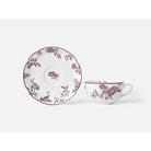 Bernardaud Tea cup and saucer gift box Albertine Prune 4.5 oz, Limoges porcelain, Albertine Plum collection, detail view