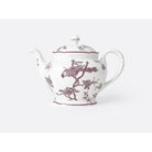 Bernardaud Teapot 34 oz Albertine Prune, Limoges porcelain, Albertine Plum collection, on a white background