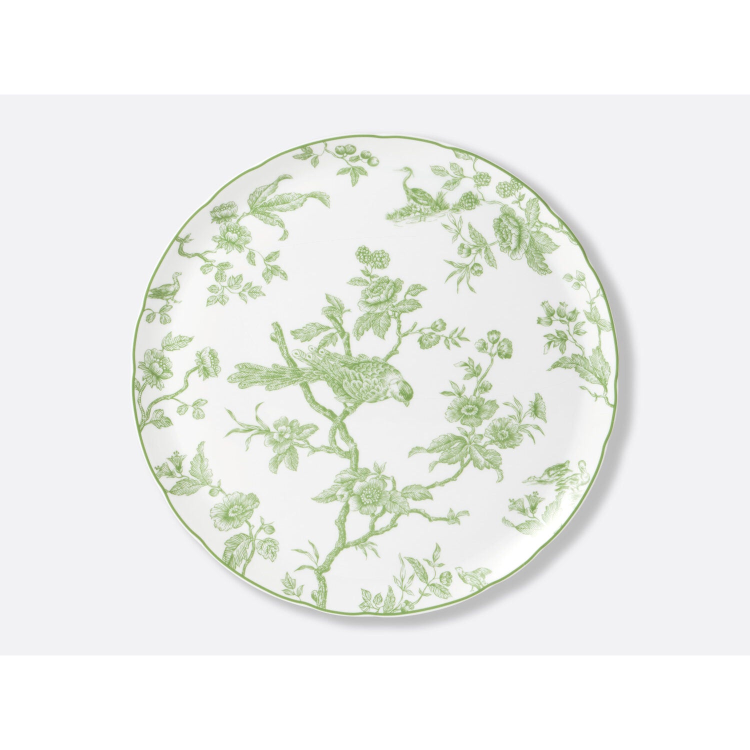 Bernardaud Round tart platter 13", Limoges porcelain, Albertine collection, on a white background