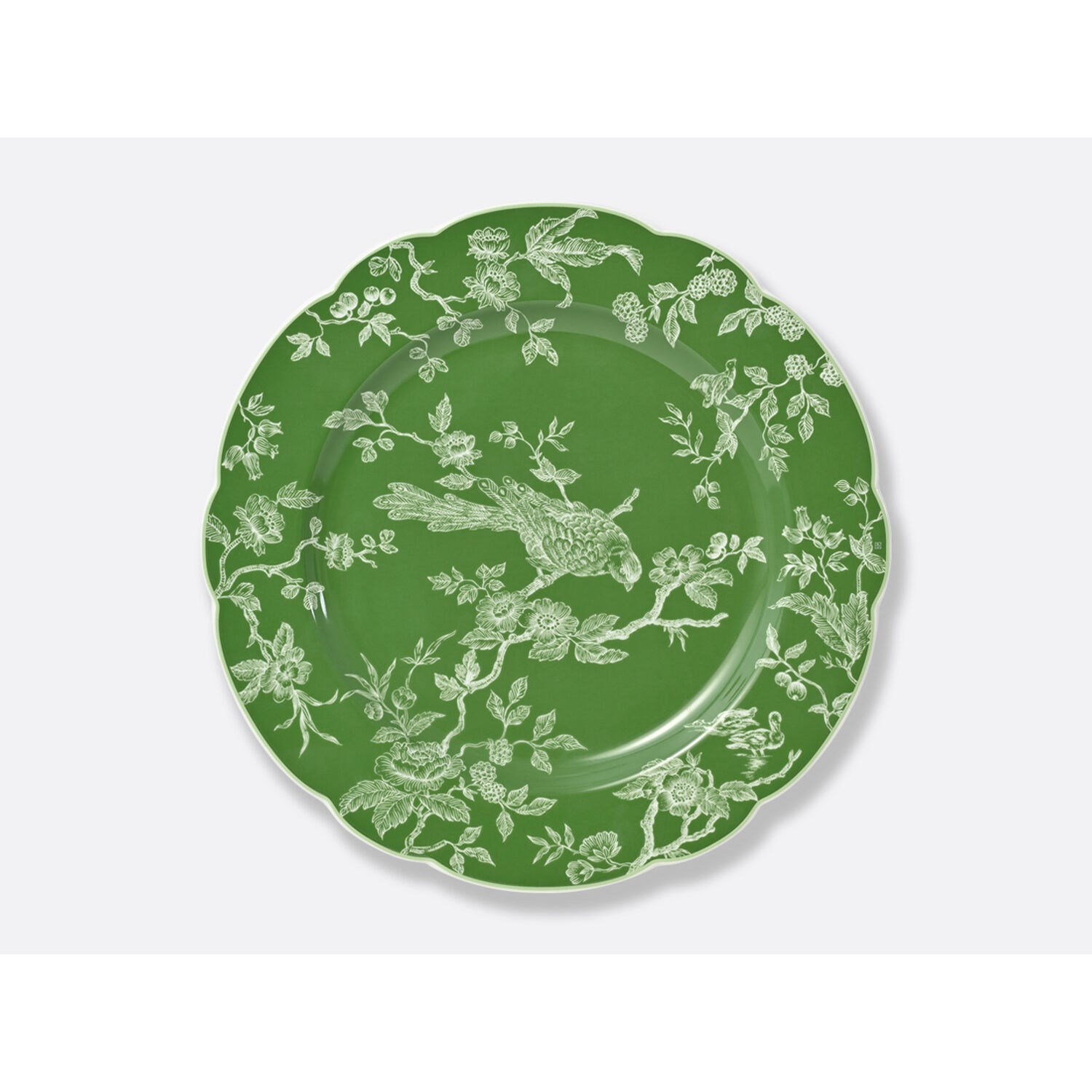 Bernardaud Service plate 11.4", Limoges porcelain, Albertine collection, on a white background