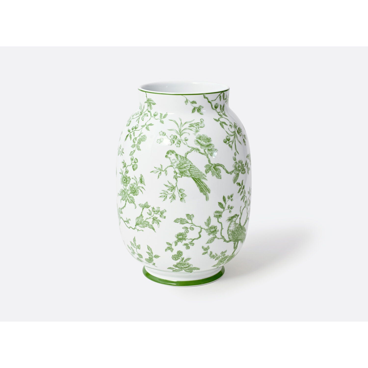 Bernardaud Toscan vase 13.6", Limoges porcelain, Albertine collection, detail view